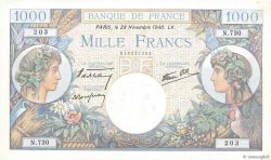 1000 Francs COMMERCE ET INDUSTRIE FRANCIA  1940 F.39.02 AU+