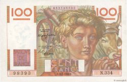 100 Francs JEUNE PAYSAN FRANCIA  1949 F.28.24 q.FDC
