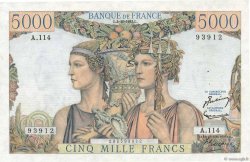 5000 Francs TERRE ET MER FRANCIA  1952 F.48.07 SPL
