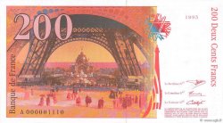 200 Francs EIFFEL Petit numéro FRANCE  1995 F.75.01 UNC