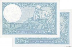 10 Francs MINERVE modifié Consécutifs FRANKREICH  1939 F.07.05 ST