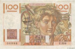100 Francs JEUNE PAYSAN filigrane inversé  FRANCE  1952 F.28bis.02