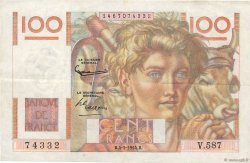 100 Francs JEUNE PAYSAN filigrane inversé  FRANCE  1954 F.28bis.05