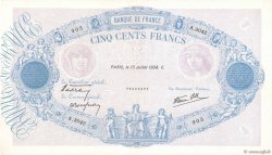 500 Francs BLEU ET ROSE modifié FRANKREICH  1938 F.31.18 fVZ