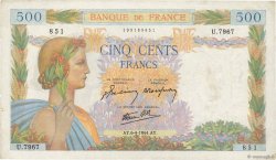 500 Francs LA PAIX  FRANCE  1944 F.32.46