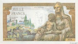 1000 Francs DÉESSE DÉMÉTER FRANCIA  1943 F.40.29 FDC