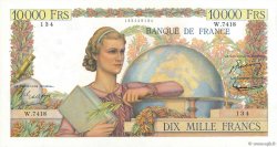 10000 Francs GÉNIE FRANÇAIS FRANCIA  1954 F.50.71 AU