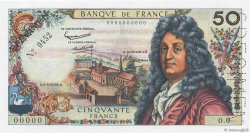 50 Francs RACINE Spécimen FRANCE  1962 F.64.01Spn UNC-