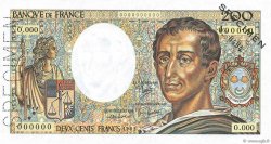 200 Francs MONTESQUIEU Spécimen FRANCIA  1981 F.70.01Spn q.FDC