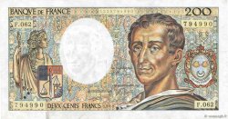 200 Francs MONTESQUIEU Fauté FRANCIA  1988 F.70.08 MBC+
