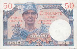 50 Francs TRÉSOR FRANÇAIS FRANCE  1947 VF.31.02 XF+