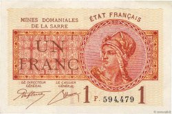 1 Franc MINES DOMANIALES DE LA SARRE FRANKREICH  1920 VF.51.06 fST