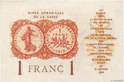 1 Franc MINES DOMANIALES DE LA SARRE FRANKREICH  1920 VF.51.06 fST