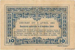 10 Cents INDOCHINA  1919 P.043 MBC+