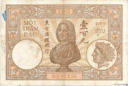 100 Piastres FRENCH INDOCHINA  1927 P.051b F