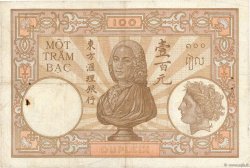 100 Piastres FRENCH INDOCHINA  1932 P.051c F+