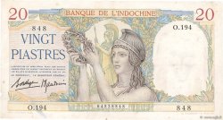 20 Piastres INDOCINA FRANCESE  1936 P.056b BB