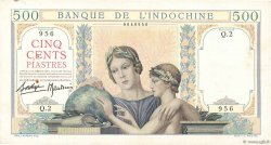 500 Piastres INDOCINA FRANCESE  1939 P.057 BB