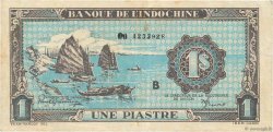 1 Piastre bleu INDOCINA FRANCESE  1944 P.059a BB