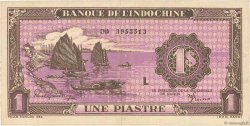 1 Piastre violet FRANZÖSISCHE-INDOCHINA  1943 P.060 VZ
