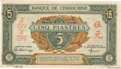 5 Piastres vert FRENCH INDOCHINA  1943 P.062a XF