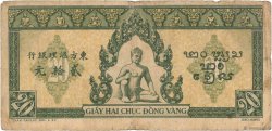 20 Piastres vert FRENCH INDOCHINA  1944 P.070 VG
