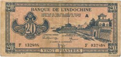 20 Piastres rose orangé FRANZÖSISCHE-INDOCHINA  1945 P.072 S