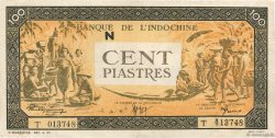 100 Piastres orange, cadre noir INDOCINA FRANCESE  1945 P.073var SPL