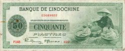 50 Piastres INDOCINA FRANCESE  1945 P.077a MB