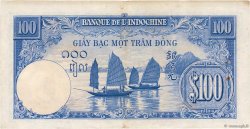 100 Piastres FRENCH INDOCHINA  1940 P.079a VF+
