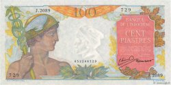 100 Piastres INDOCINA FRANCESE  1947 P.082b AU