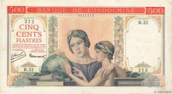 500 Piastres INDOCINA FRANCESE  1951 P.083 BB