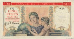 500 Piastres FRENCH INDOCHINA  1951 P.083 VF+