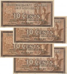 10 Cents INDOCINA FRANCESE  1939 P.085e q.FDC