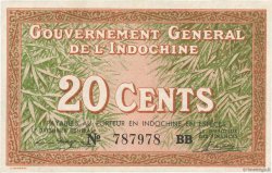 20 Cents INDOCINA FRANCESE  1939 P.086c q.FDC
