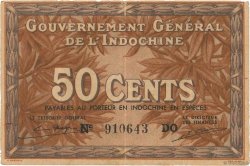 50 Cents FRENCH INDOCHINA  1939 P.087e VF