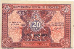 20 Cents INDOCINA FRANCESE  1942 P.090a FDC