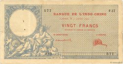 20 Francs NEW CALEDONIA  1921 P.20 F - VF