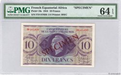 10 Francs Spécimen AFRIQUE ÉQUATORIALE FRANÇAISE  1944 P.16as