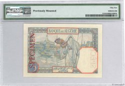 5 Francs Spécimen ALGÉRIE  1927 P.077s SPL