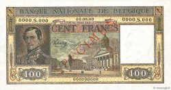 100 Francs Spécimen BELGIQUE  1945 P.126s SPL