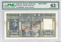 1000 Francs Spécimen BELGIQUE  1944 P.128s