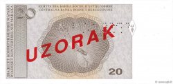 20 Convertible Maraka Spécimen BOSNIA-HERZEGOVINA  1998 P.066s4 FDC