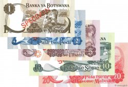 Lot de 5 billets Spécimen BOTSWANA (REPUBLIC OF)  1979 P.CS1 UNC