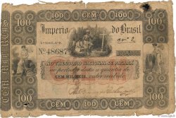 100 Mil Reis BRAZIL  1852 P.A234 G