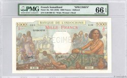 1000 Francs Spécimen DJIBUTI  1938 P.10s FDC