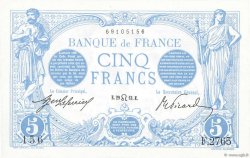 5 Francs BLEU FRANKREICH  1913 F.02.19 fST