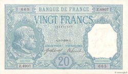 20 Francs BAYARD FRANCE  1918 F.11.03 AU-