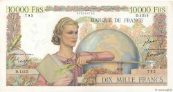 10000 Francs GÉNIE FRANÇAIS FRANKREICH  1951 F.50.48 fVZ