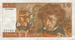 10 Francs BERLIOZ sans signatures FRANCIA  1974 F.63bis.02 BC+